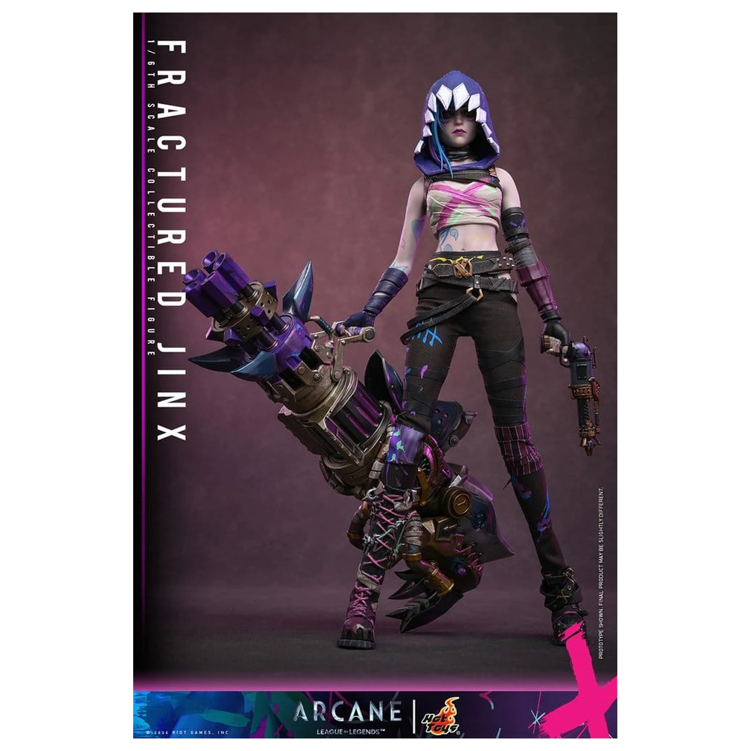 Arcane 1/6 Fractured Jinx akciófigura 28 cm termékfotó