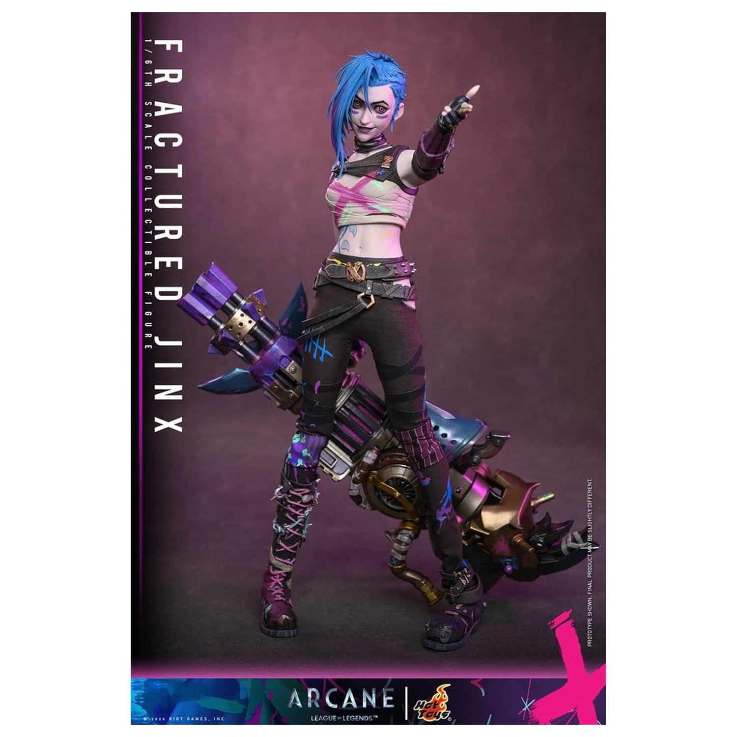 Arcane 1/6 Fractured Jinx akciófigura 28 cm termékfotó