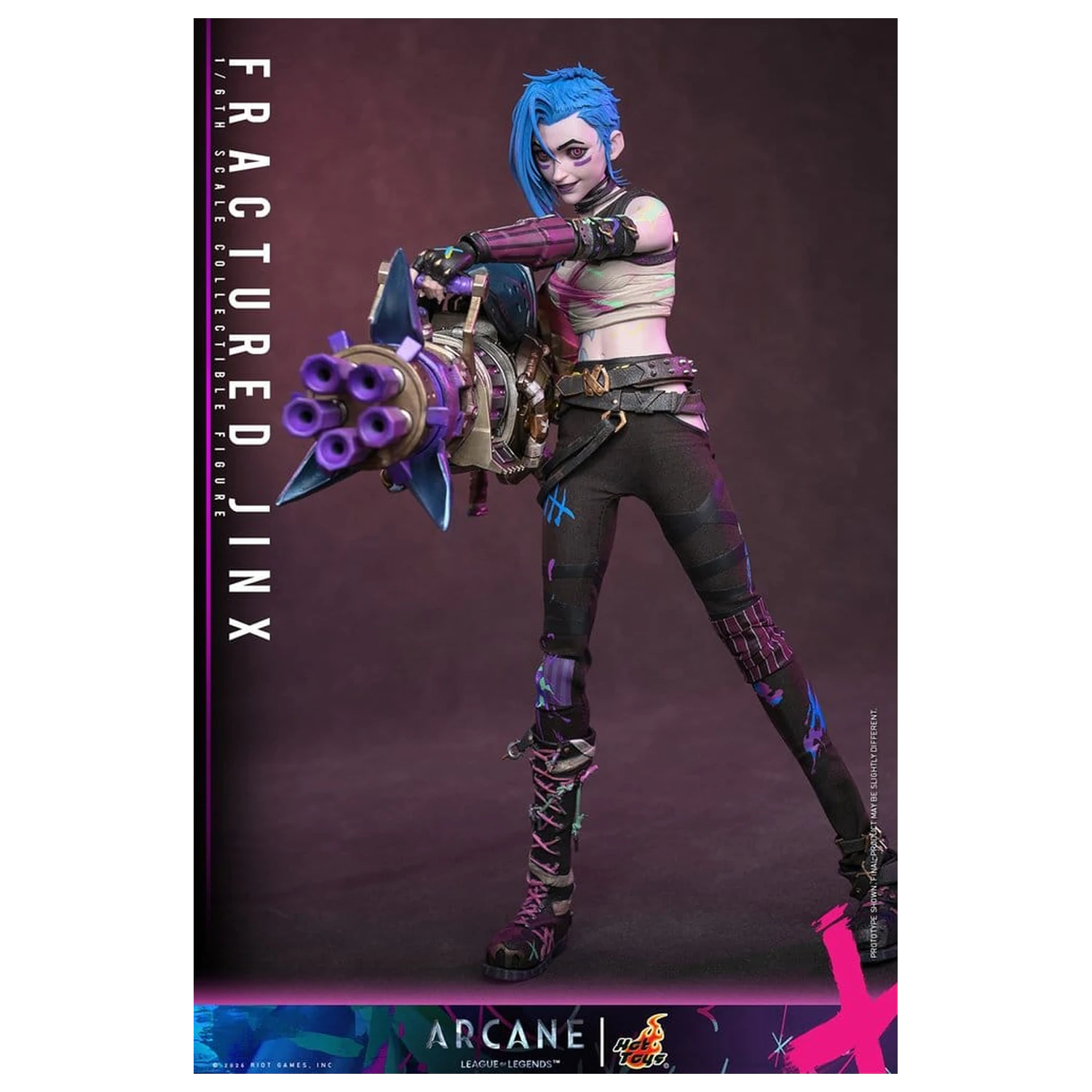 Arcane 1/6 Fractured Jinx akciófigura 28 cm termékfotó