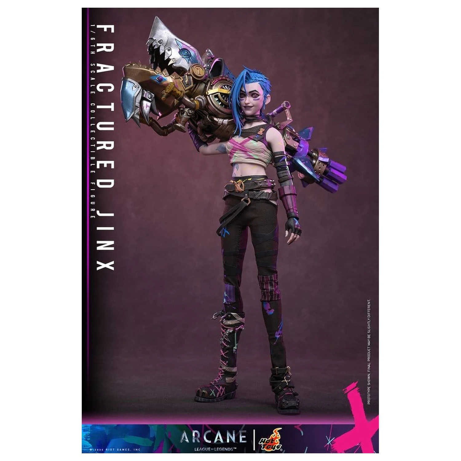 Arcane 1/6 Fractured Jinx akciófigura 28 cm termékfotó