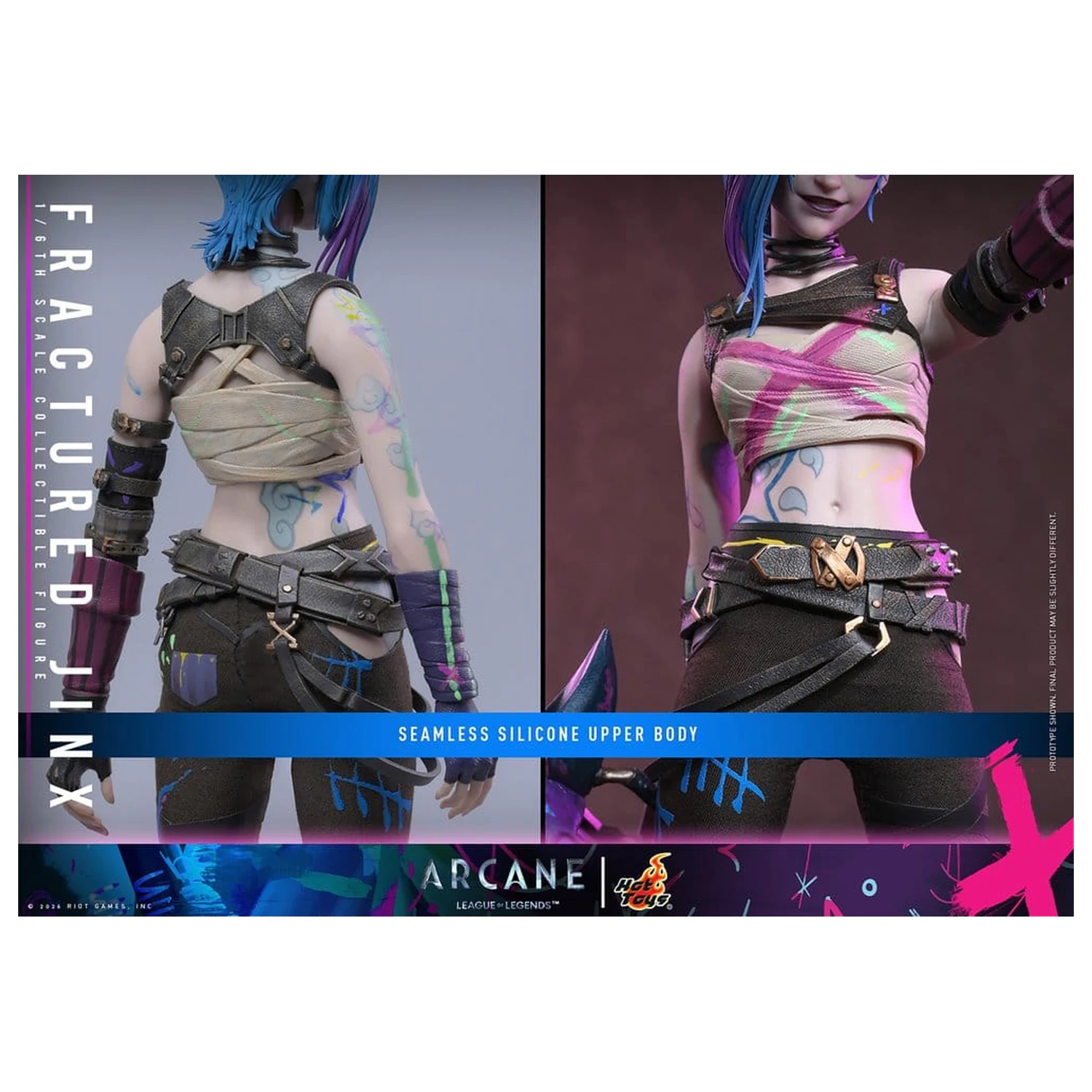 Arcane 1/6 Fractured Jinx akciófigura 28 cm termékfotó