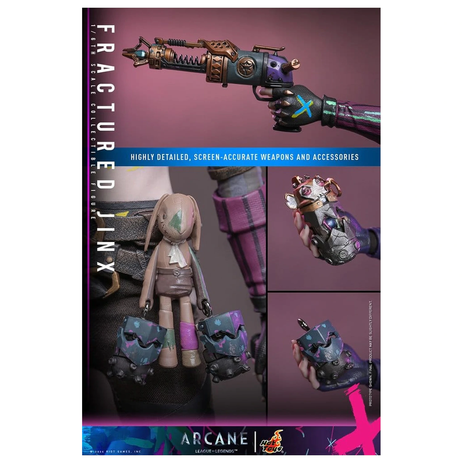 Arcane 1/6 Fractured Jinx akciófigura 28 cm termékfotó