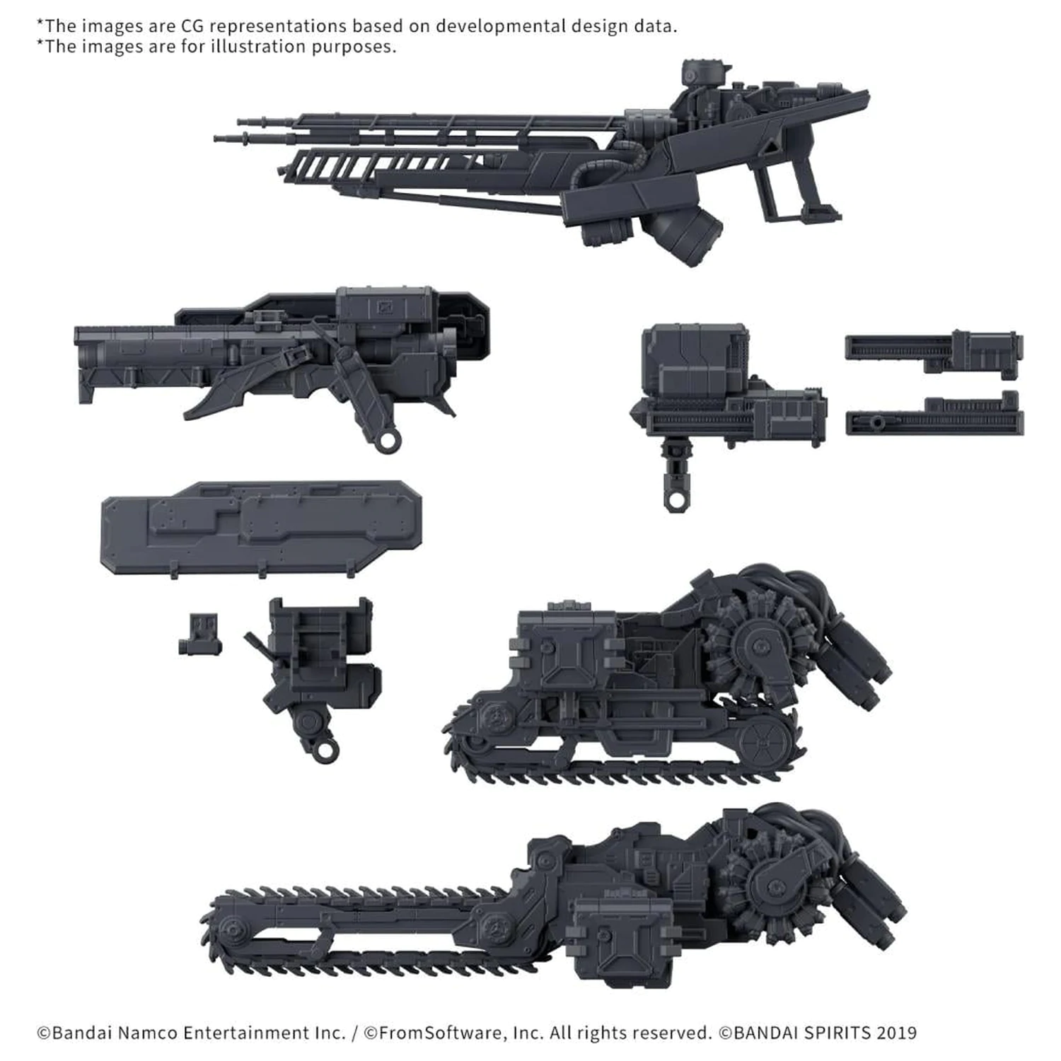 Armored Core VI 30m Option Parts Weapon 07 modell készlet kiegészítő csomag termékfotó