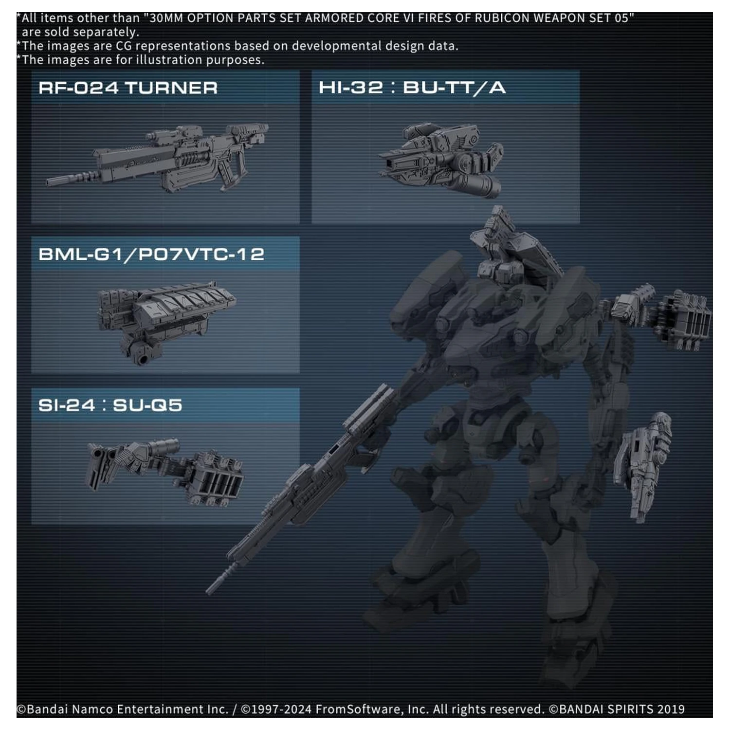 Armored Core VI Weapon Set 05 modell készlet kiegészítő  termékfotó
