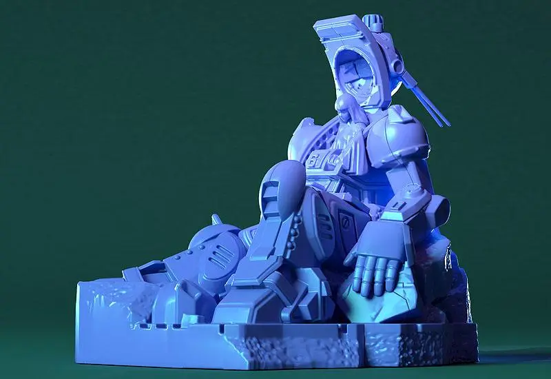 Armored Trooper Votoms PLAMAX MF-60 minimum factory Scopedog: Honoo no Sadame/Itsumo Anata Ga Műanyag modell készlet 7 cm termékfotó
