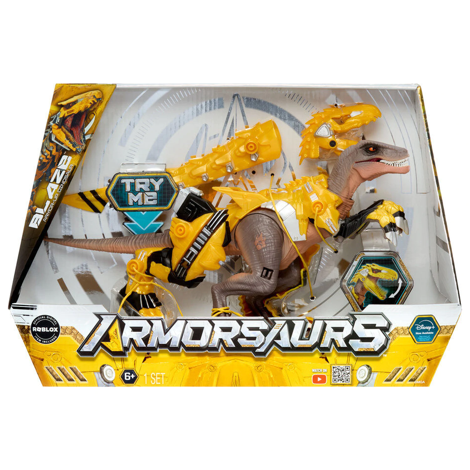 Armorsaurs Dinosaur Yellow Raptor Blaze figura termékfotó