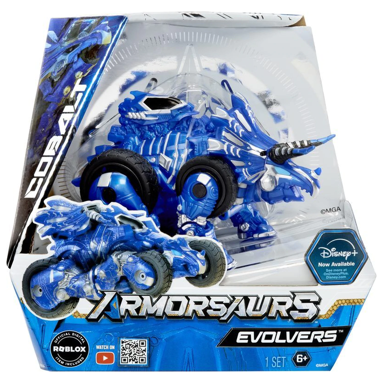 Armorsaurs Evolver Triceratops Cobalt figura termékfotó