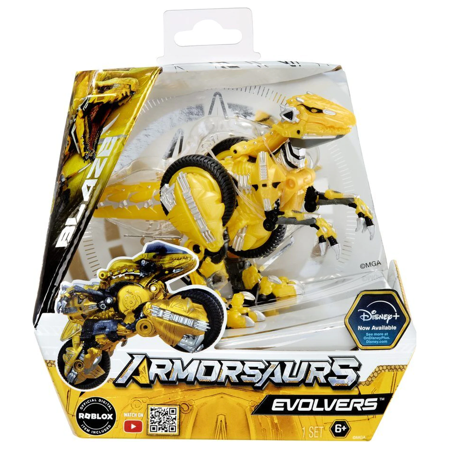 Armorsaurs Evolver Yellow Raptor Blaze figura termékfotó