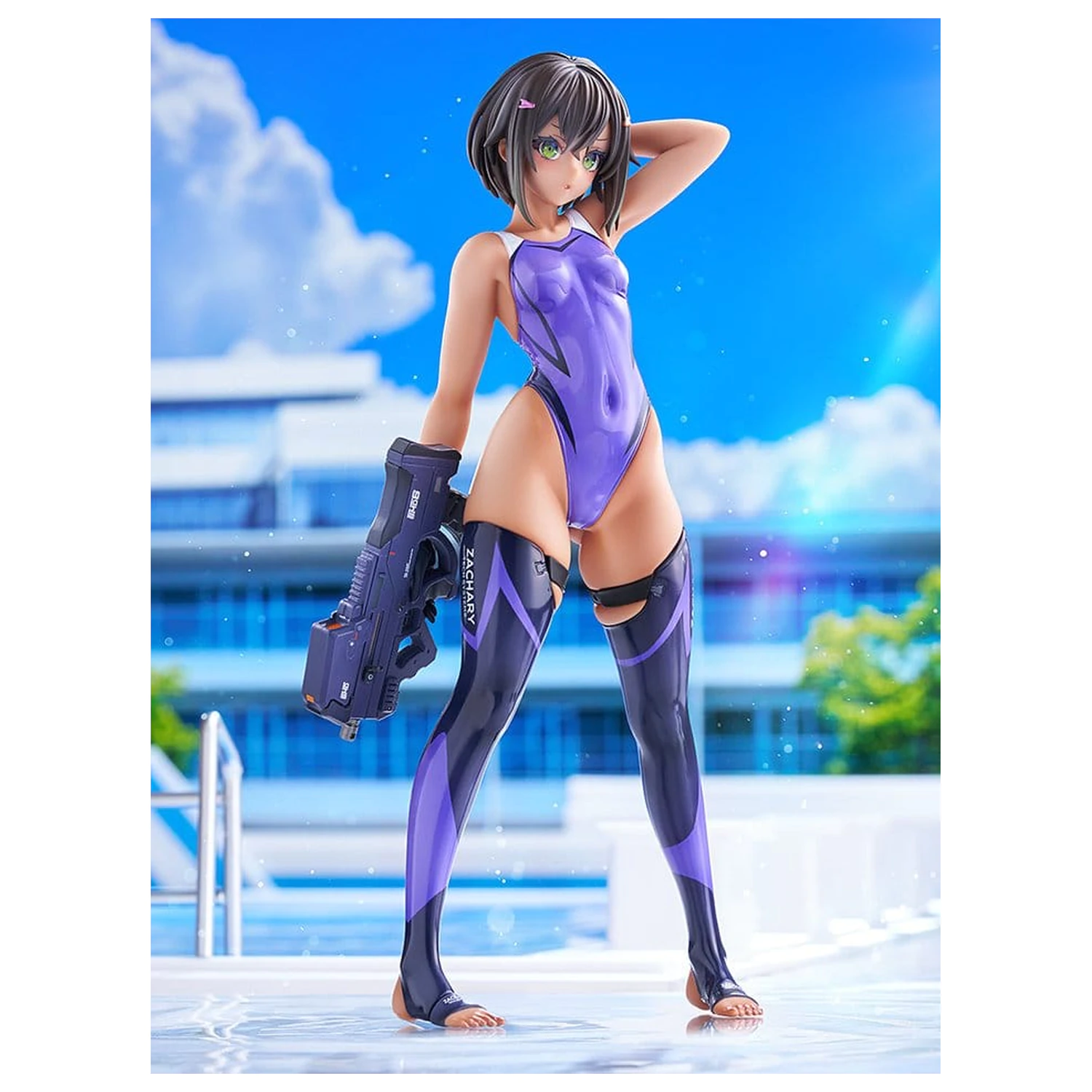 Arms Note 1/7 Buchou-chan of the Swimming Club Purple Swimsuit Ver. PVC figura 22 cm termékfotó