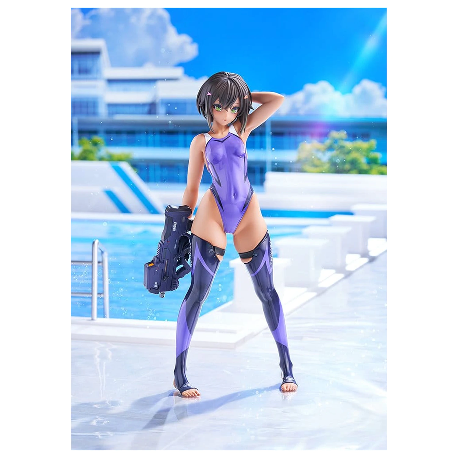 Arms Note 1/7 Buchou-chan of the Swimming Club Purple Swimsuit Ver. PVC figura 22 cm termékfotó