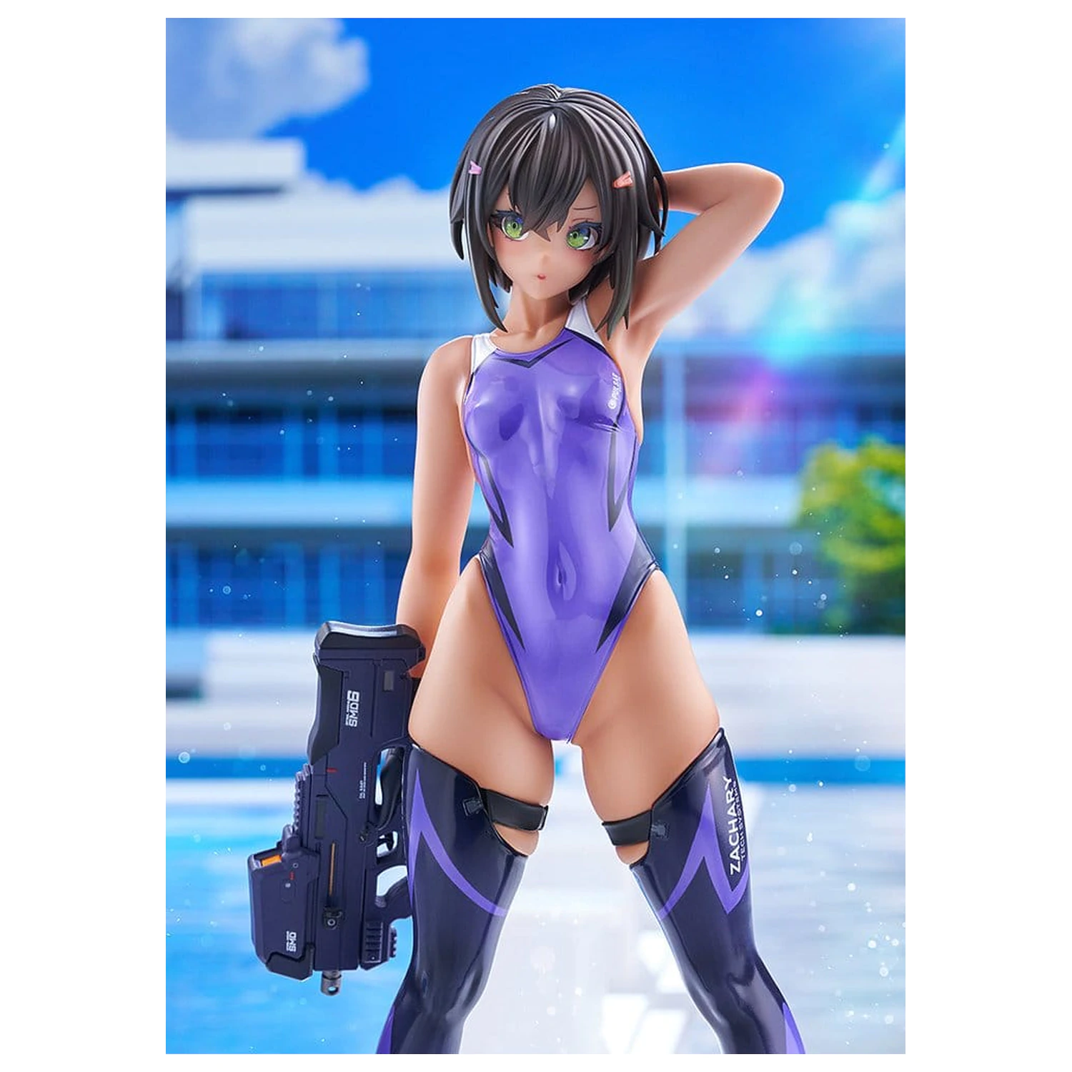 Arms Note 1/7 Buchou-chan of the Swimming Club Purple Swimsuit Ver. PVC figura 22 cm termékfotó