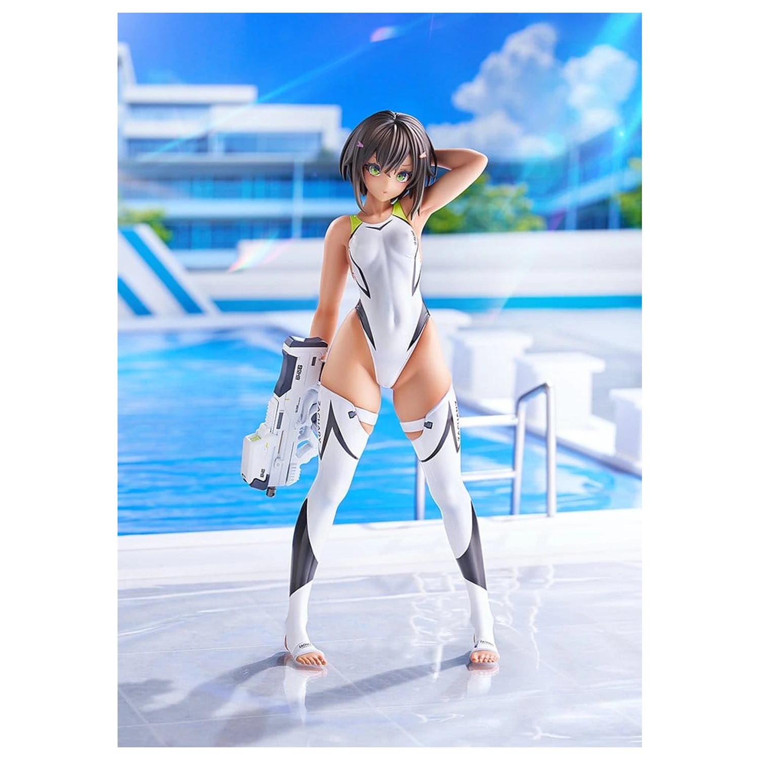 Arms Note 1/7 Buchou-chan of the Swimming Club White Swimsuit Ver. PVC figura 22 cm termékfotó
