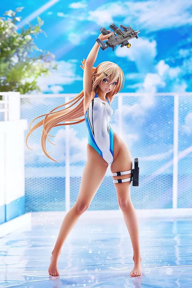 Arms Note 1/7 Kouhai-chan of the Swim Club Blue Line Swimsuit Ver. PVC szobor figura 29 cm termékfotó