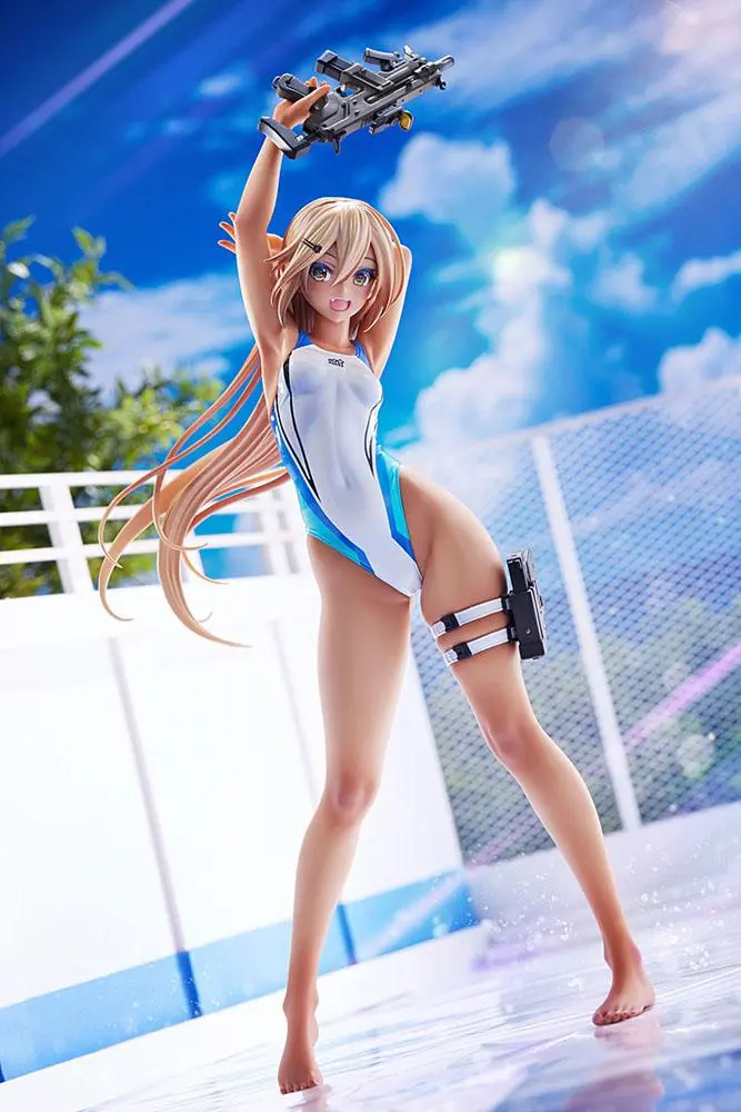 Arms Note 1/7 Kouhai-chan of the Swim Club Blue Line Swimsuit Ver. PVC szobor figura 29 cm termékfotó