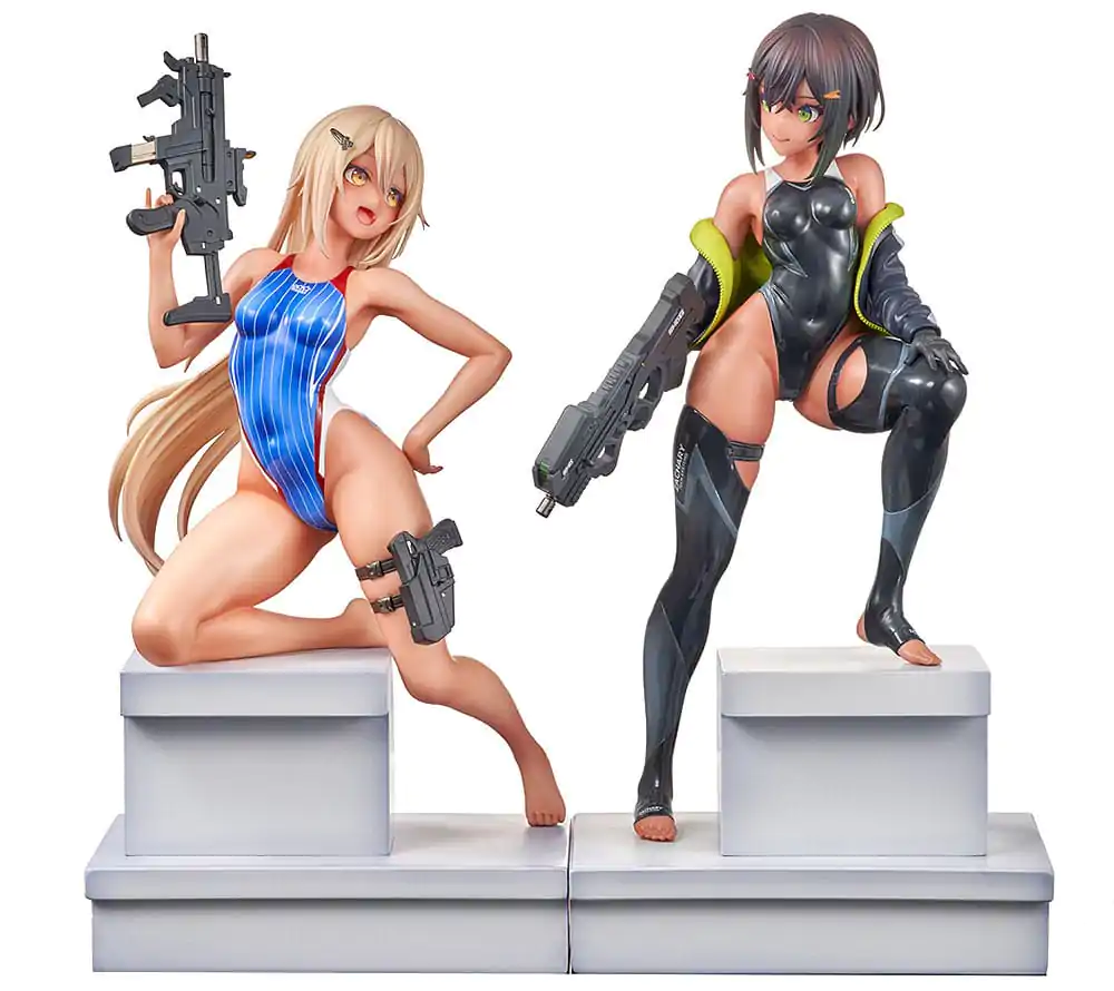 Arms Note 1/7 Swim Team Bucho-chan and Kohai-chan szobor figura 22 cm termékfotó