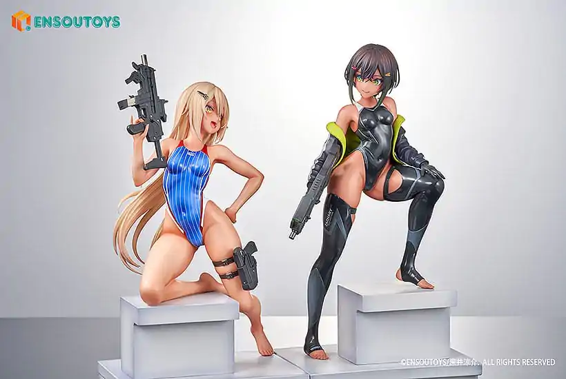 Arms Note 1/7 Swim Team Bucho-chan and Kohai-chan szobor figura 22 cm termékfotó