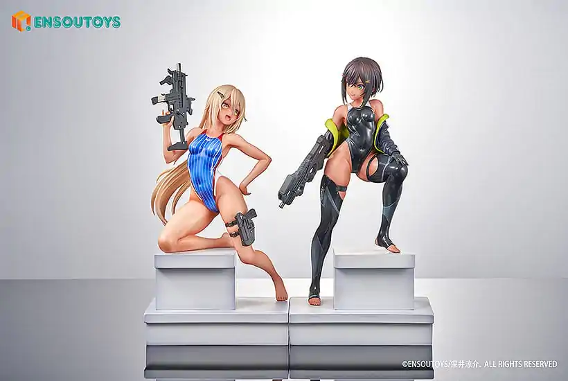 Arms Note 1/7 Swim Team Bucho-chan and Kohai-chan szobor figura 22 cm termékfotó