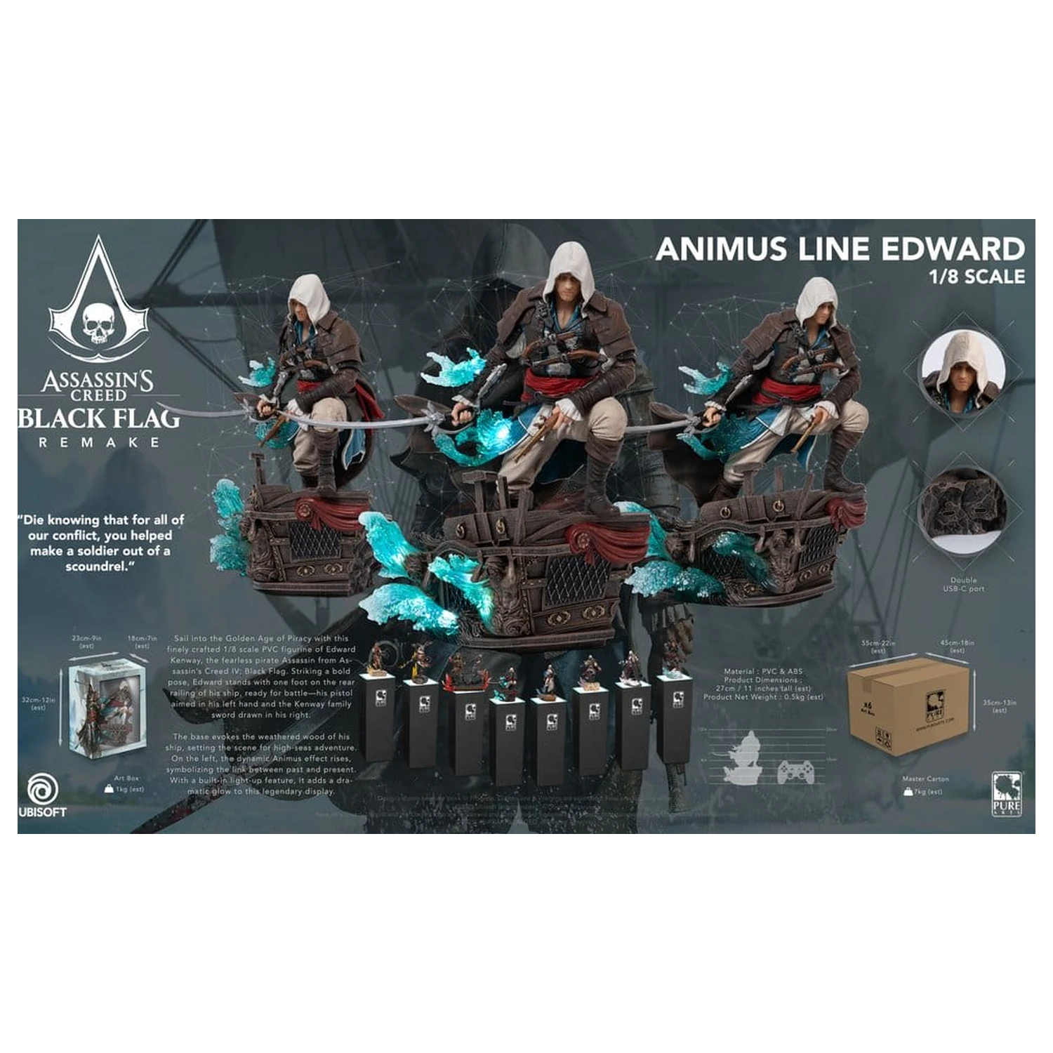 Assassin´s Creed Animus Edward szobor figura termékfotó