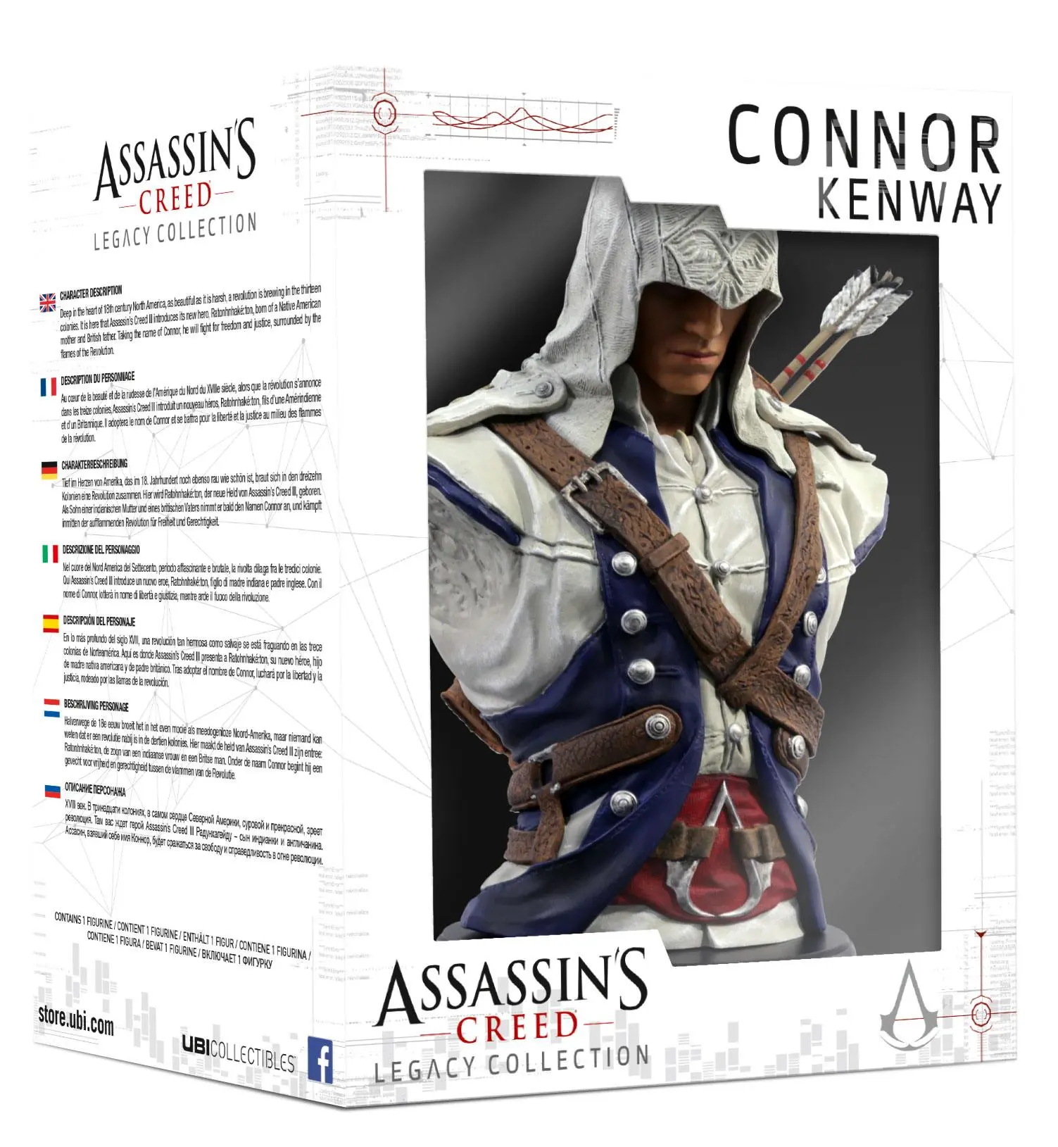 Assassin's Creed Legacy Collection Connor mellszobor figura 19 cm termékfotó