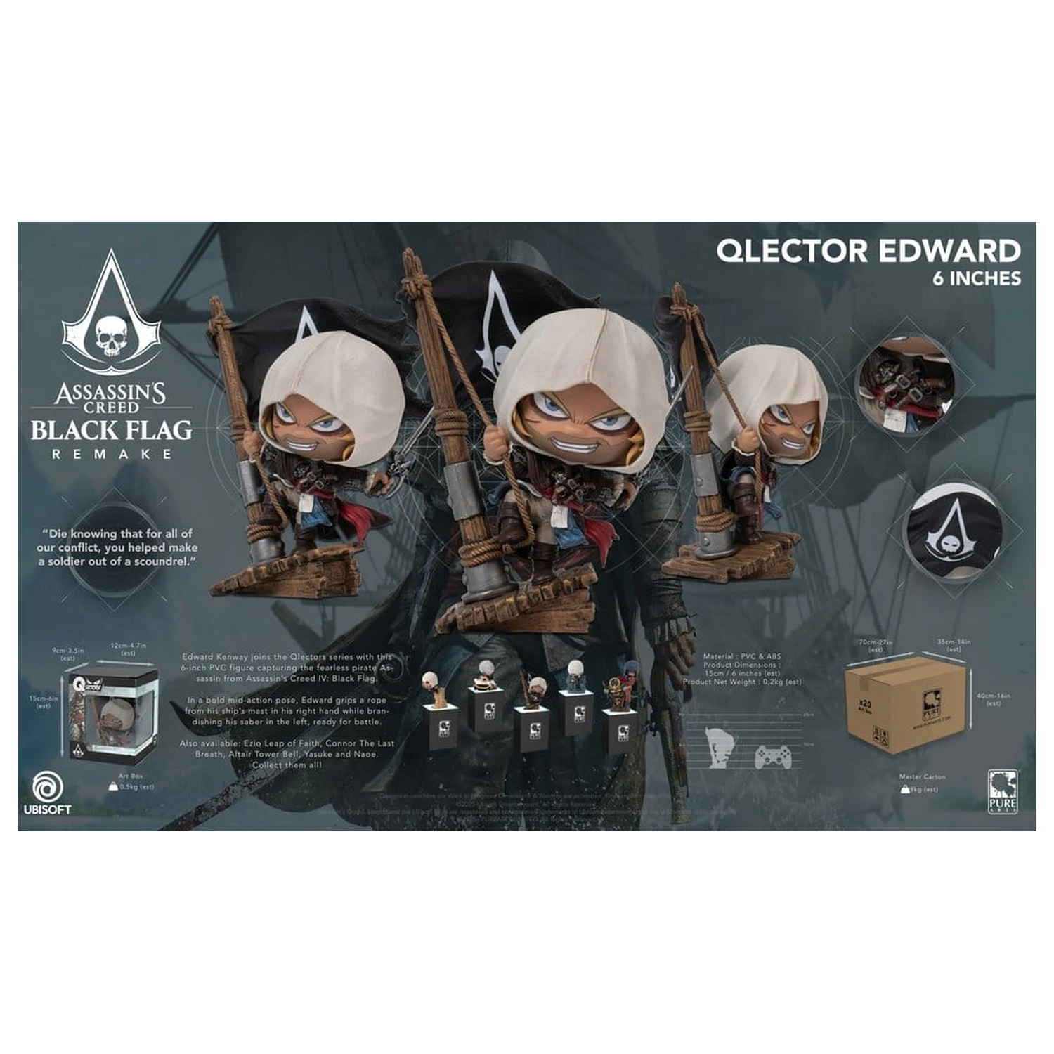 Assassin´s Creed Qlector Edward szobor figura  termékfotó