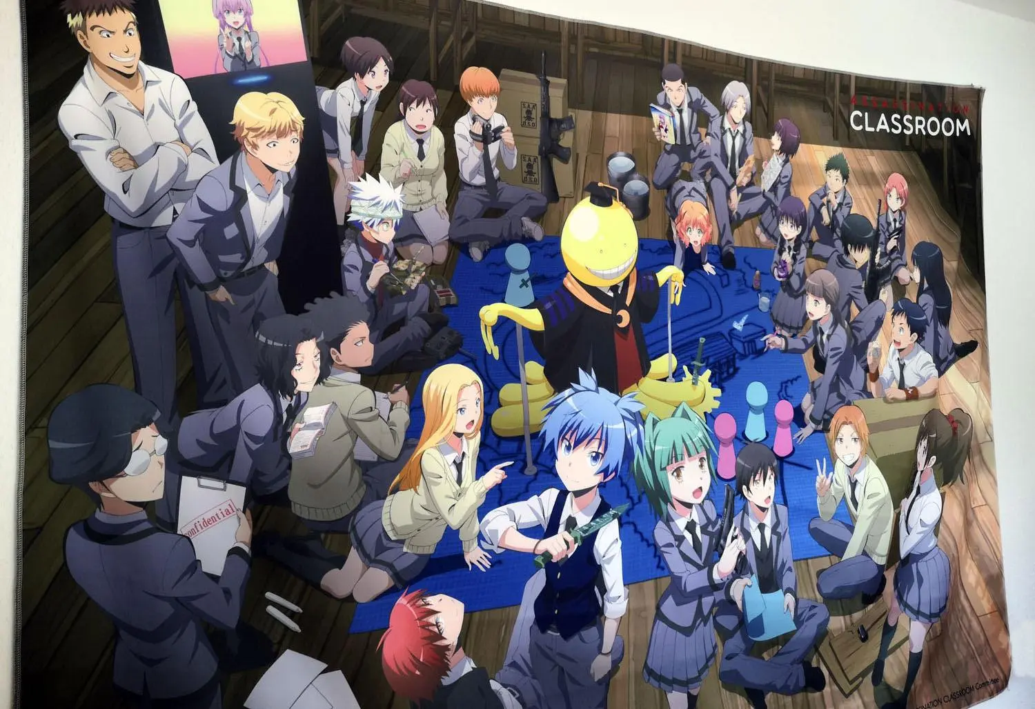 Assassination Classroom Wall Decoration Koro with Class 3-E 140 x 200 cm termékfotó