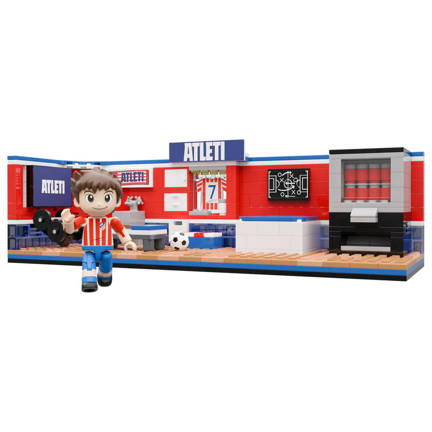 Atletico de Madrid locker room set with figure játékszett 439 db-os termékfotó