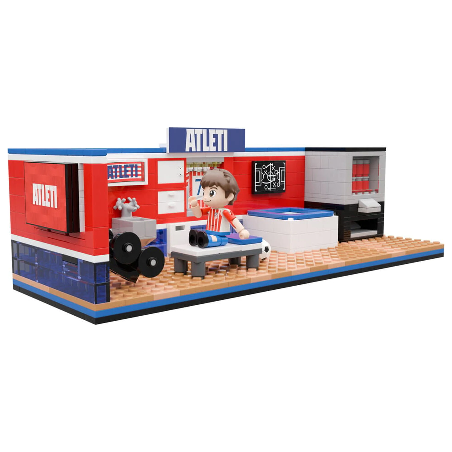 Atletico de Madrid locker room set with figure játékszett 439 db-os termékfotó