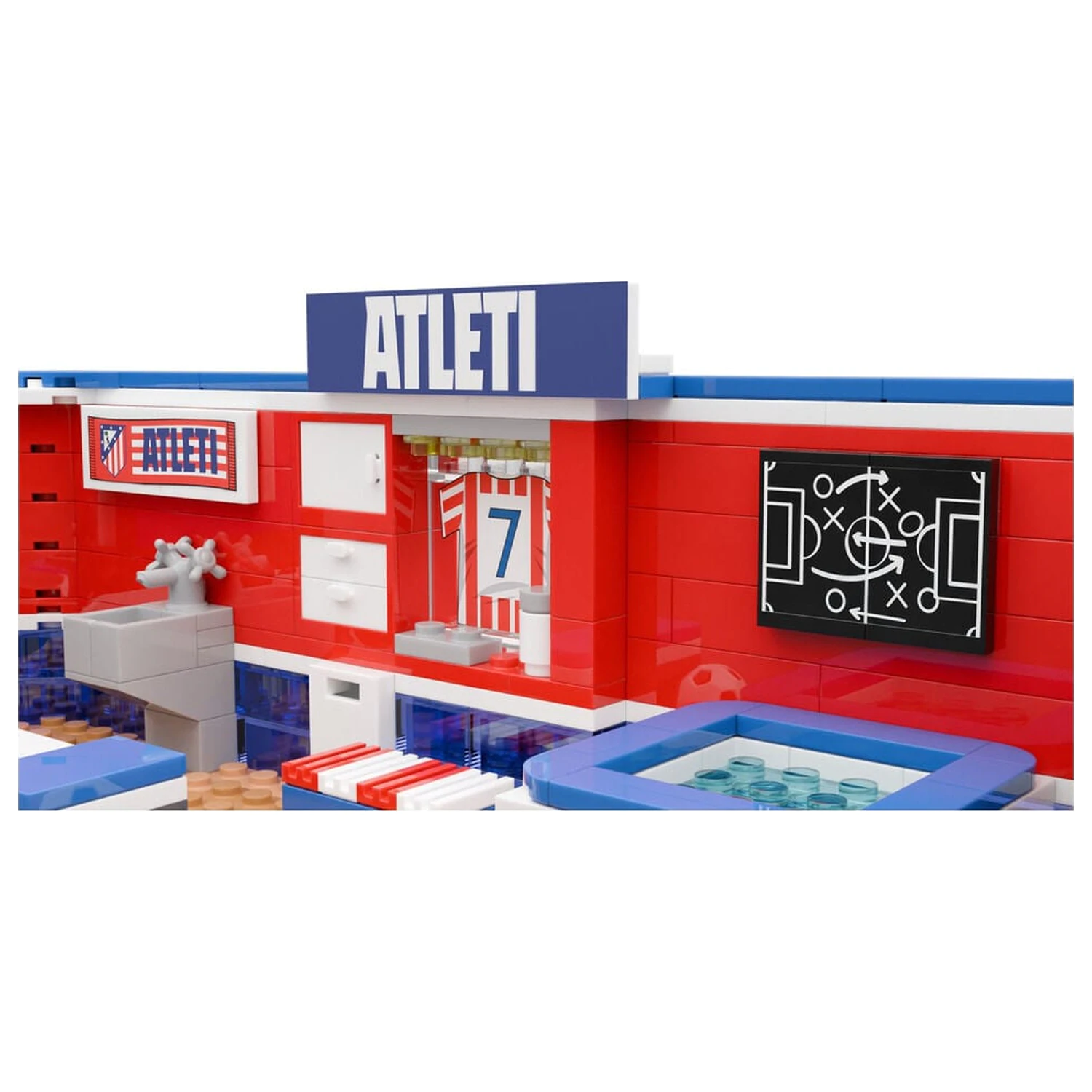 Atletico de Madrid locker room set with figure játékszett 439 db-os termékfotó