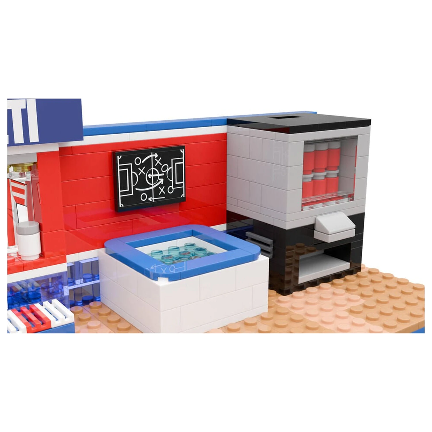 Atletico de Madrid locker room set with figure játékszett 439 db-os termékfotó