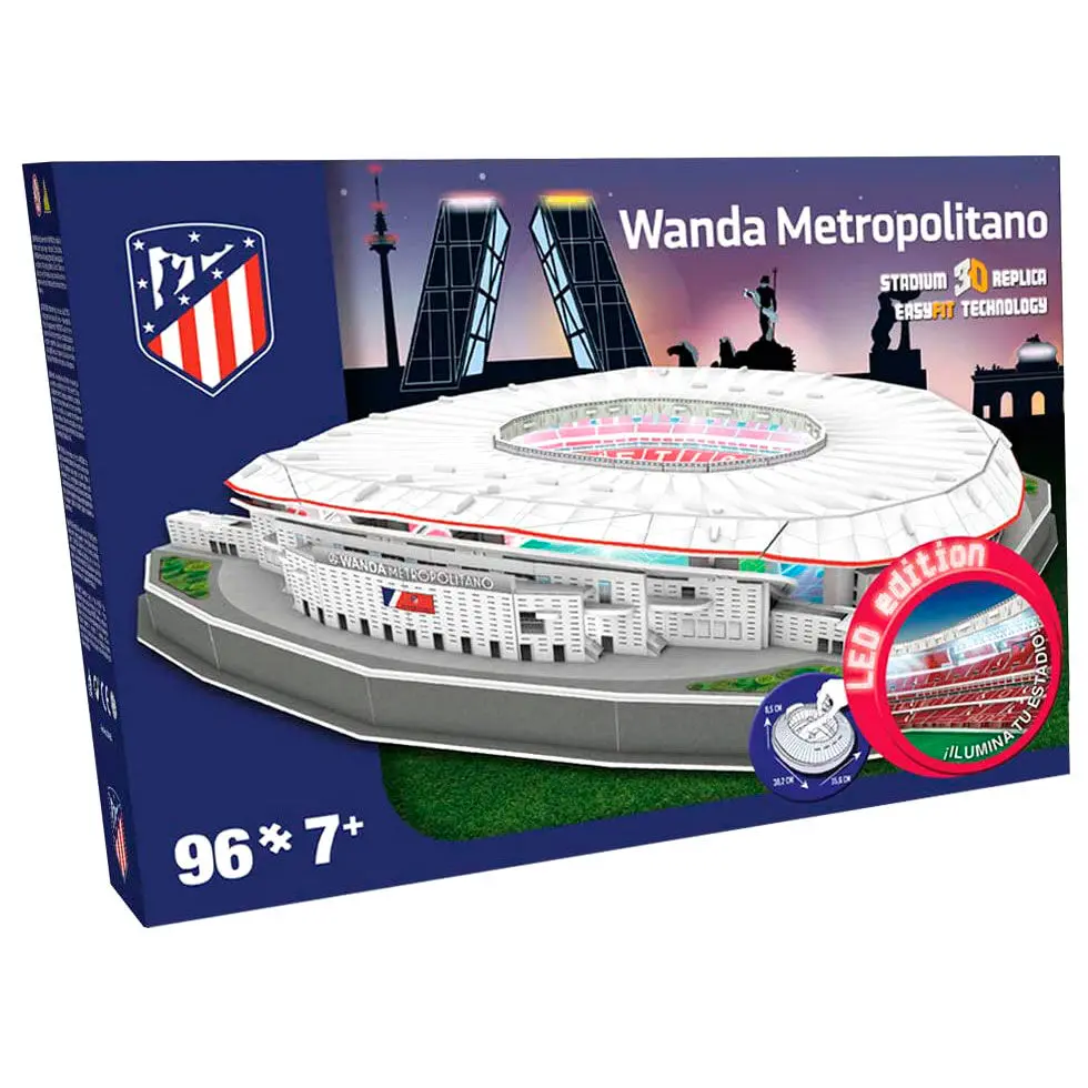 Atletico de Madrid Wanda Metropolitano stadium 3D puzzle led termékfotó