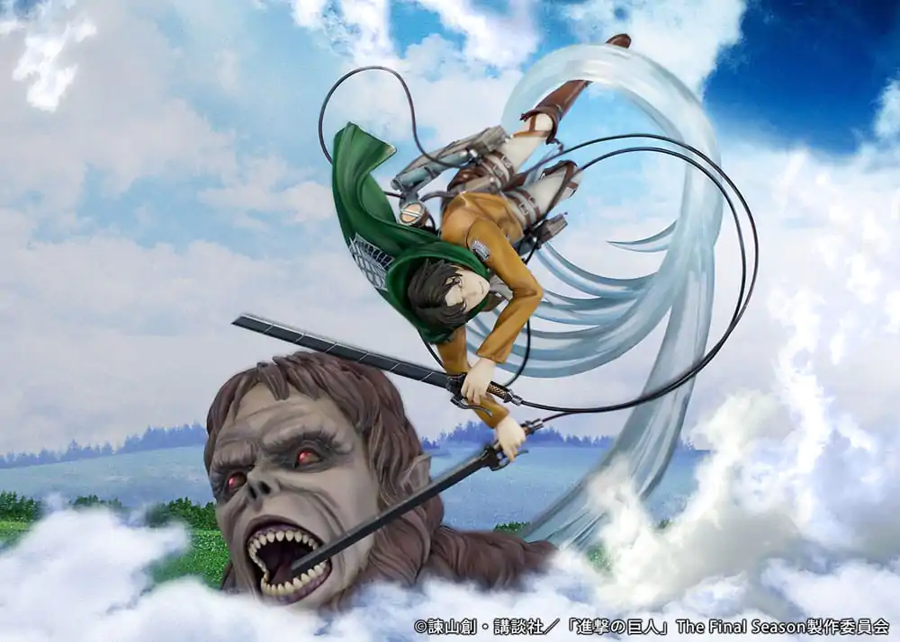 Attack on Titan 1/7 Levi vs Beast Titan Ver. PVC szobor figura 28 cm termékfotó