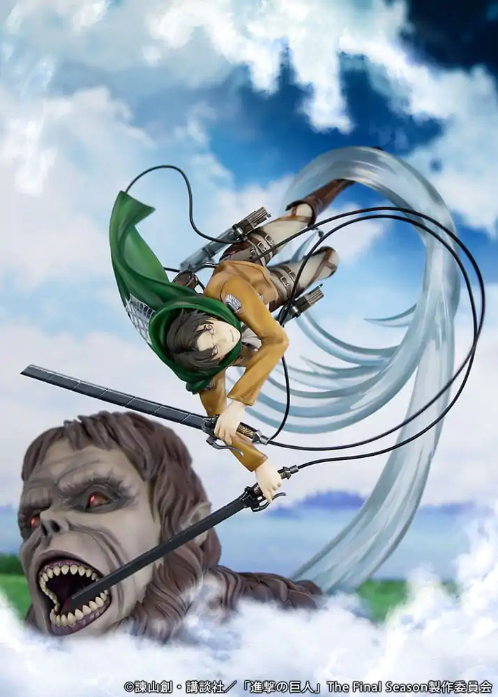 Attack on Titan 1/7 Levi vs Beast Titan Ver. PVC szobor figura 28 cm termékfotó