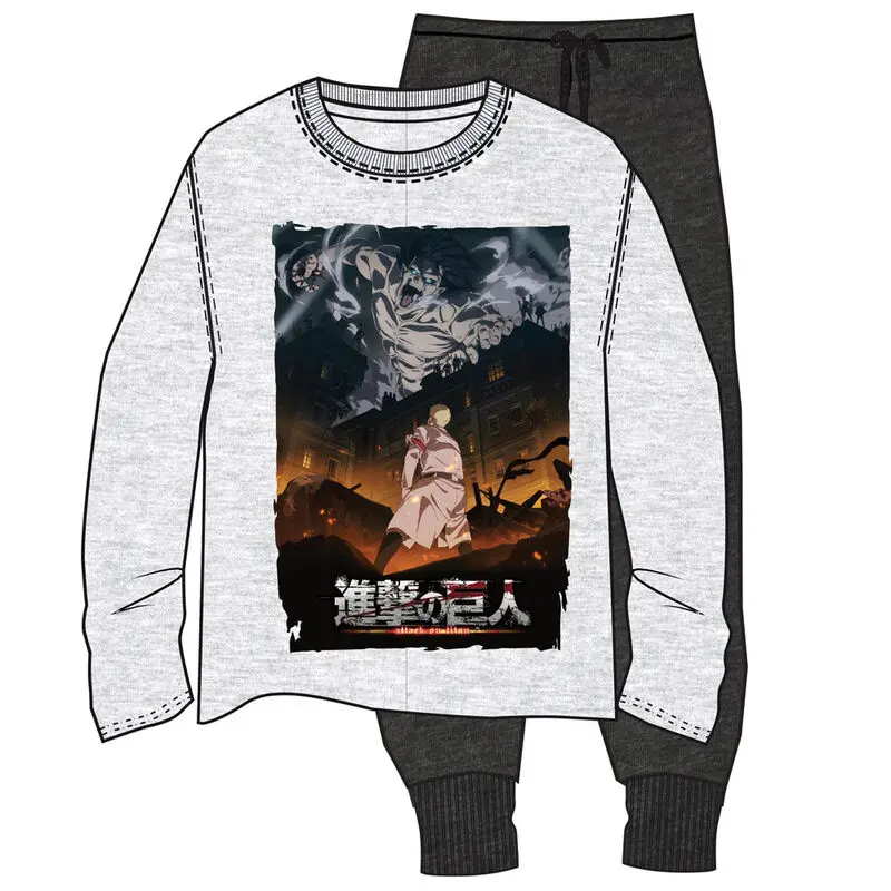 Attack on Titan Battle felnőtt pizsama termékfotó