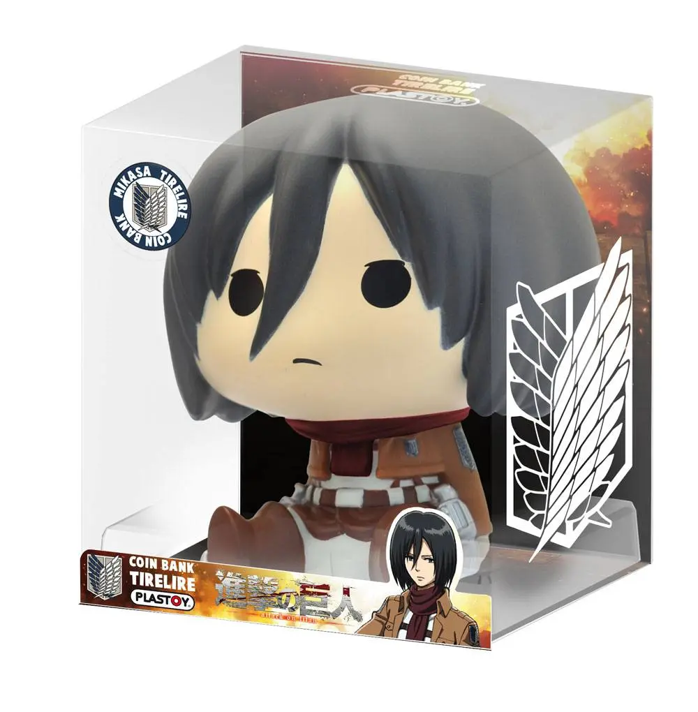 Attack on Titan Chibi Mikasa persely figura 16 cm termékfotó