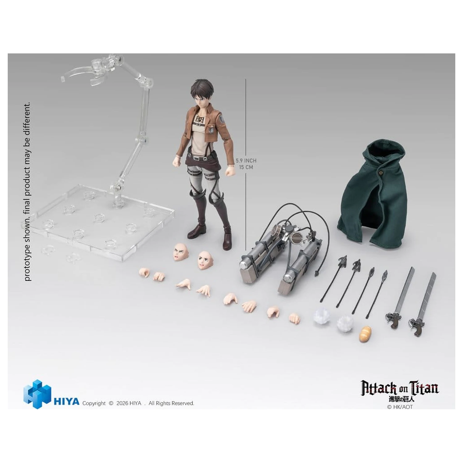 Attack on Titan Exquisite Basic Series akciófigura 1/12 Eren Yeager 15 cm termékfotó