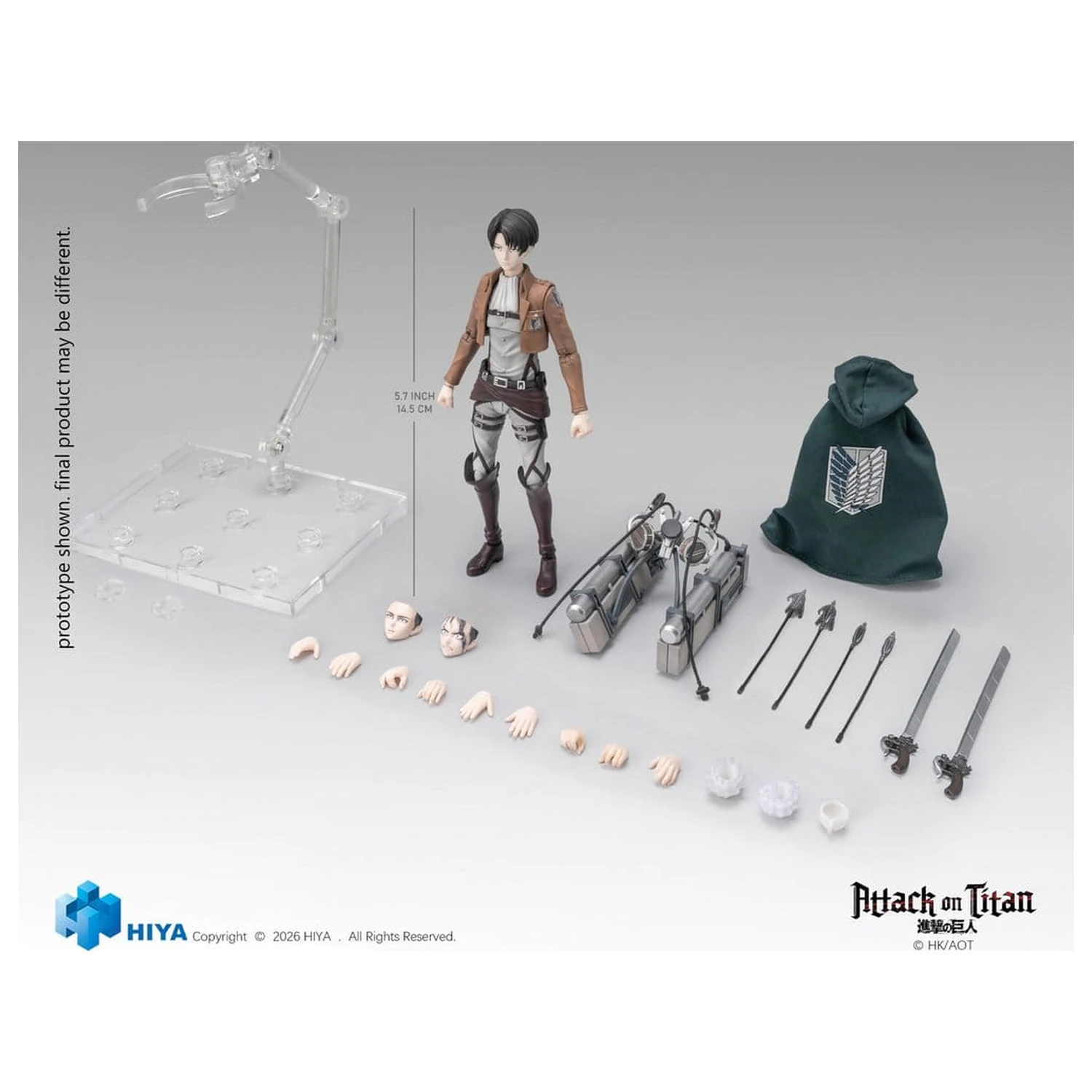Attack on Titan Exquisite Basic Series akciófigura 1/12 Levi Ackerman 15 cm termékfotó