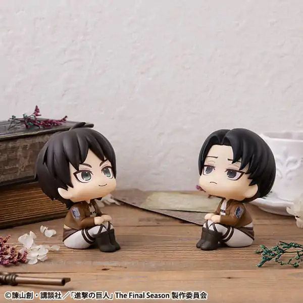 Attack on Titan Look Up Eren Jaeger &amp; Levi  PVC szobor figura csomag (with gift) 11 cm termékfotó