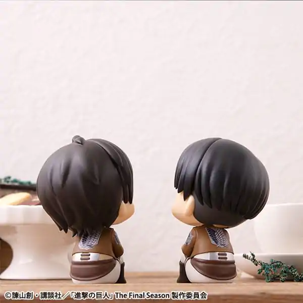 Attack on Titan Look Up Eren Jaeger &amp; Levi  PVC szobor figura csomag (with gift) 11 cm termékfotó