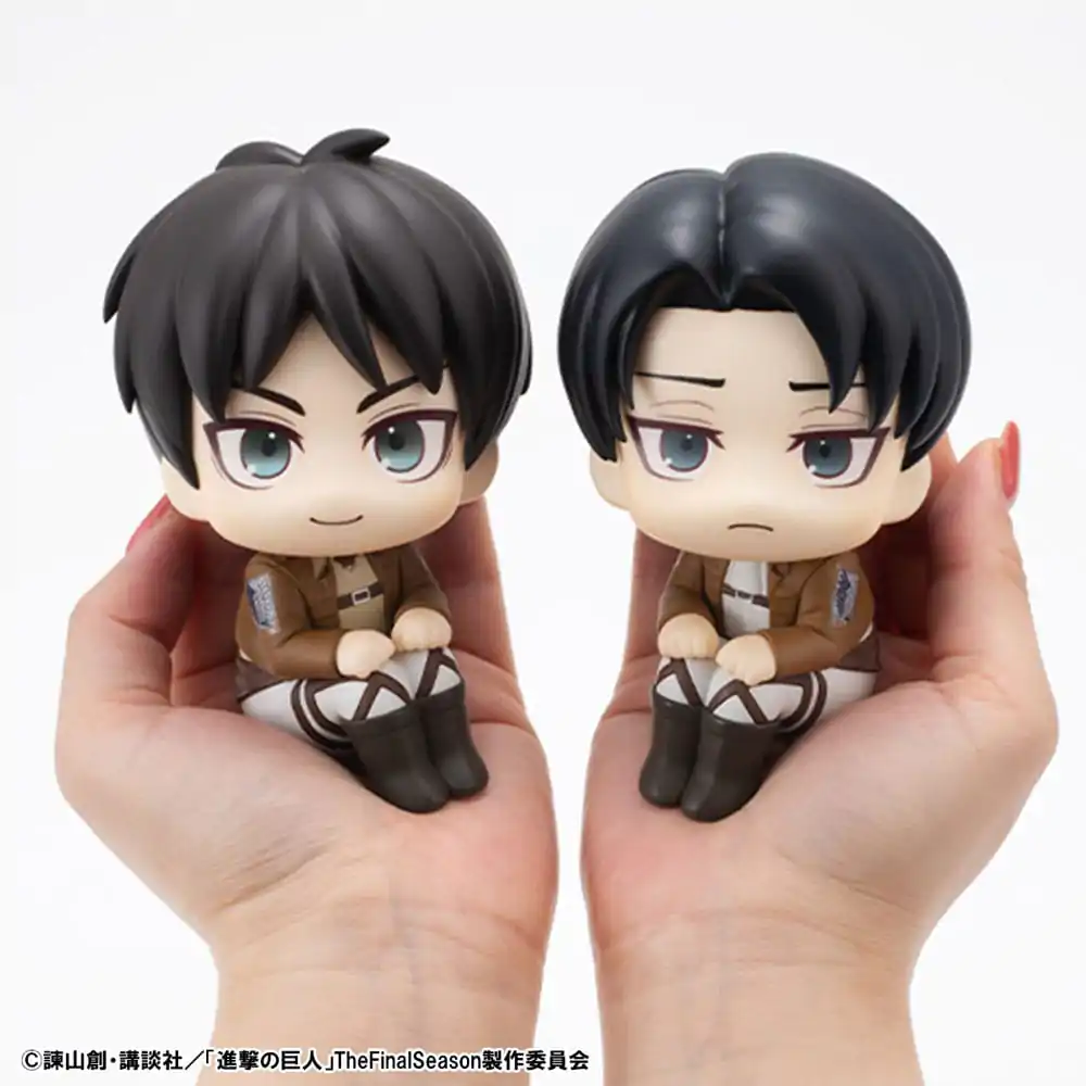 Attack on Titan Look Up Eren Jaeger &amp; Levi  PVC szobor figura csomag (with gift) 11 cm termékfotó