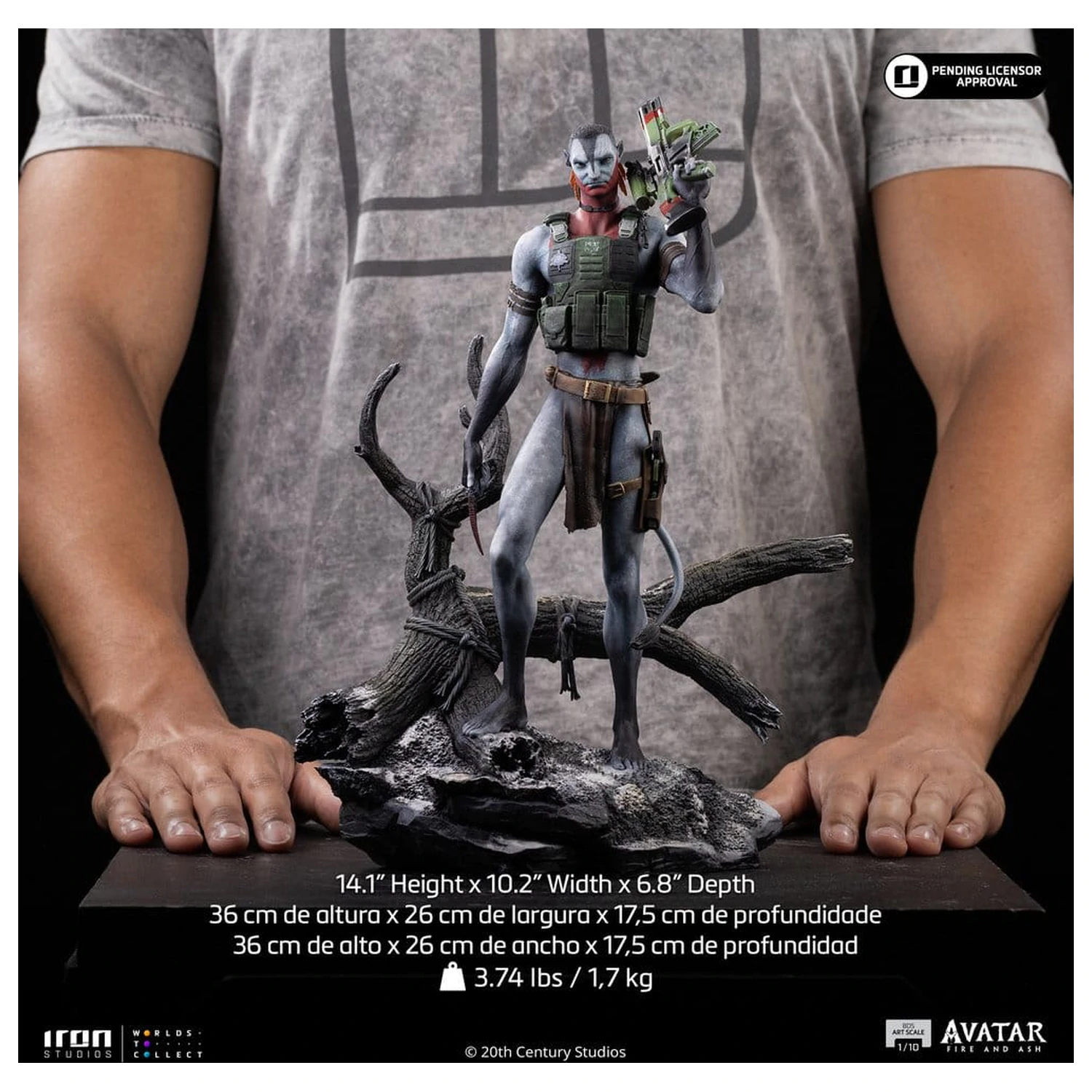 Avatar 3: Fire and Ash Art Scale 1/10 Miles Quaritch szobor figura 36 cm termékfotó