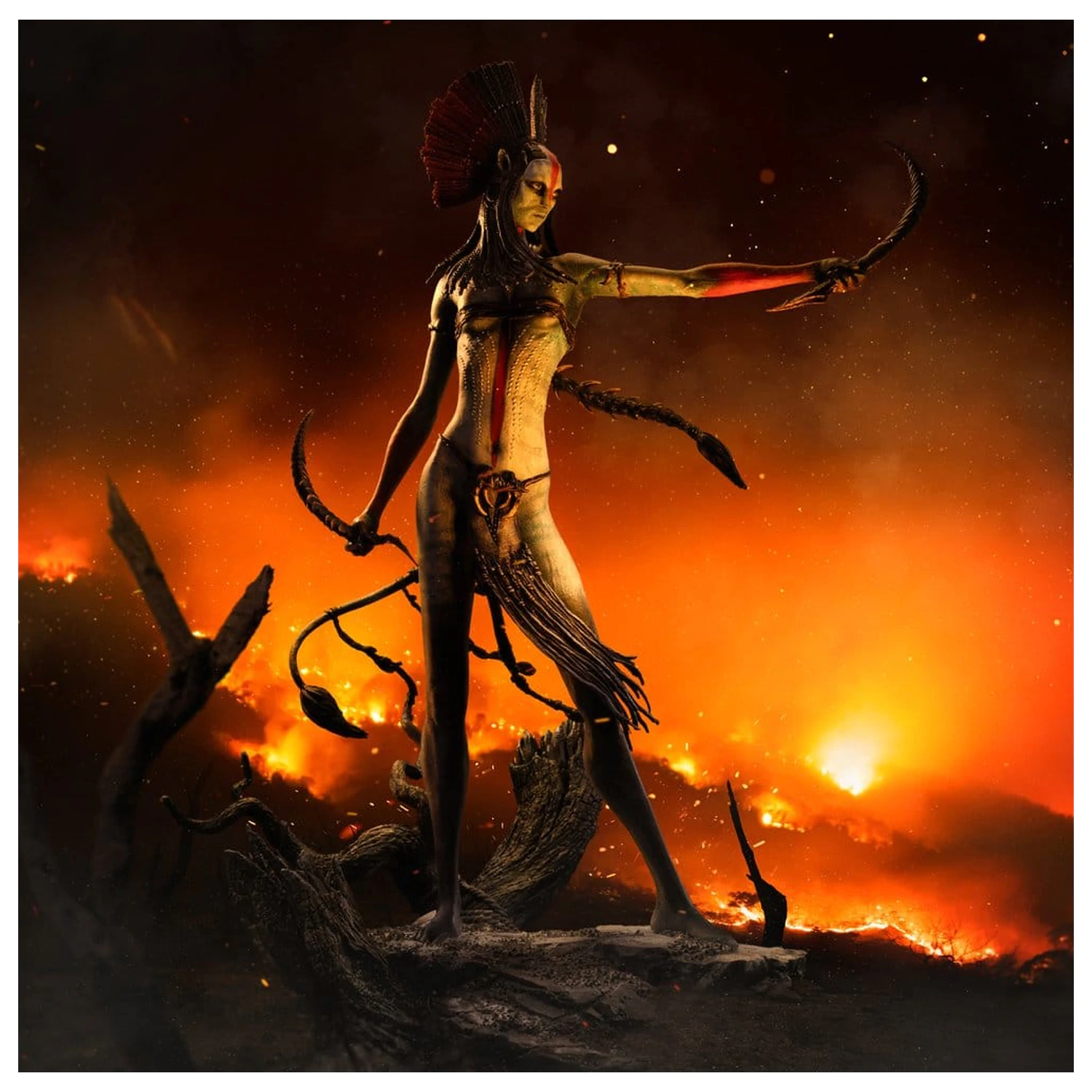 Avatar 3: Fire and Ash Art Scale 1/10 Varang szobor figura 38 cm termékfotó