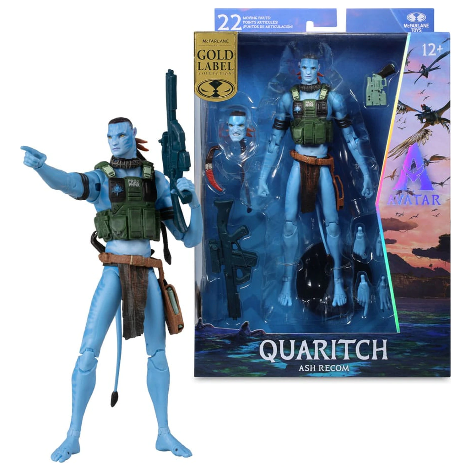 Avatar: Fire and Ash Quaritch (Ash Recom) (Gold Label) akciófigura 18 cm termékfotó