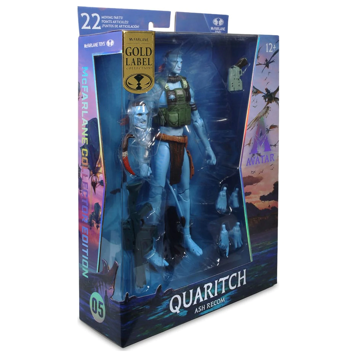 Avatar: Fire and Ash Quaritch (Ash Recom) (Gold Label) akciófigura 18 cm termékfotó