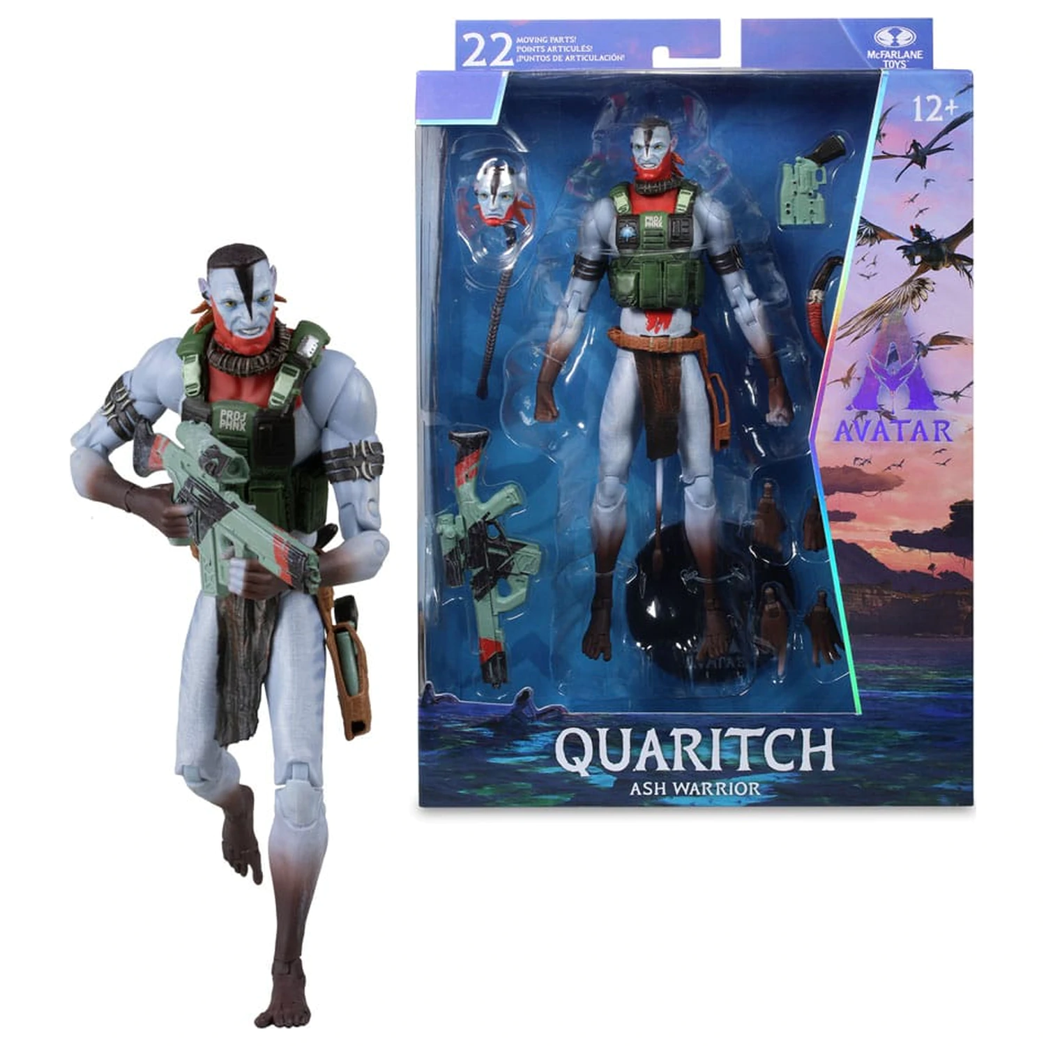 Avatar: Fire and Ash Recom Quaritch (Ash Warrior) akciófigura 18 cm termékfotó