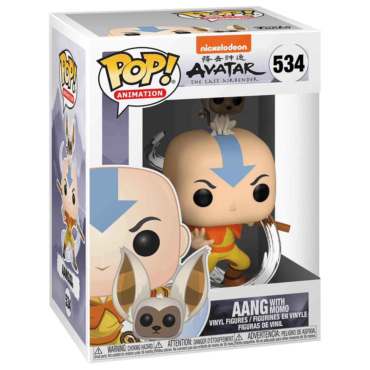 Avatar The Last Airbender Funko POP! Animation Vinyl figura Aang w/ Momo 9 cm termékfotó