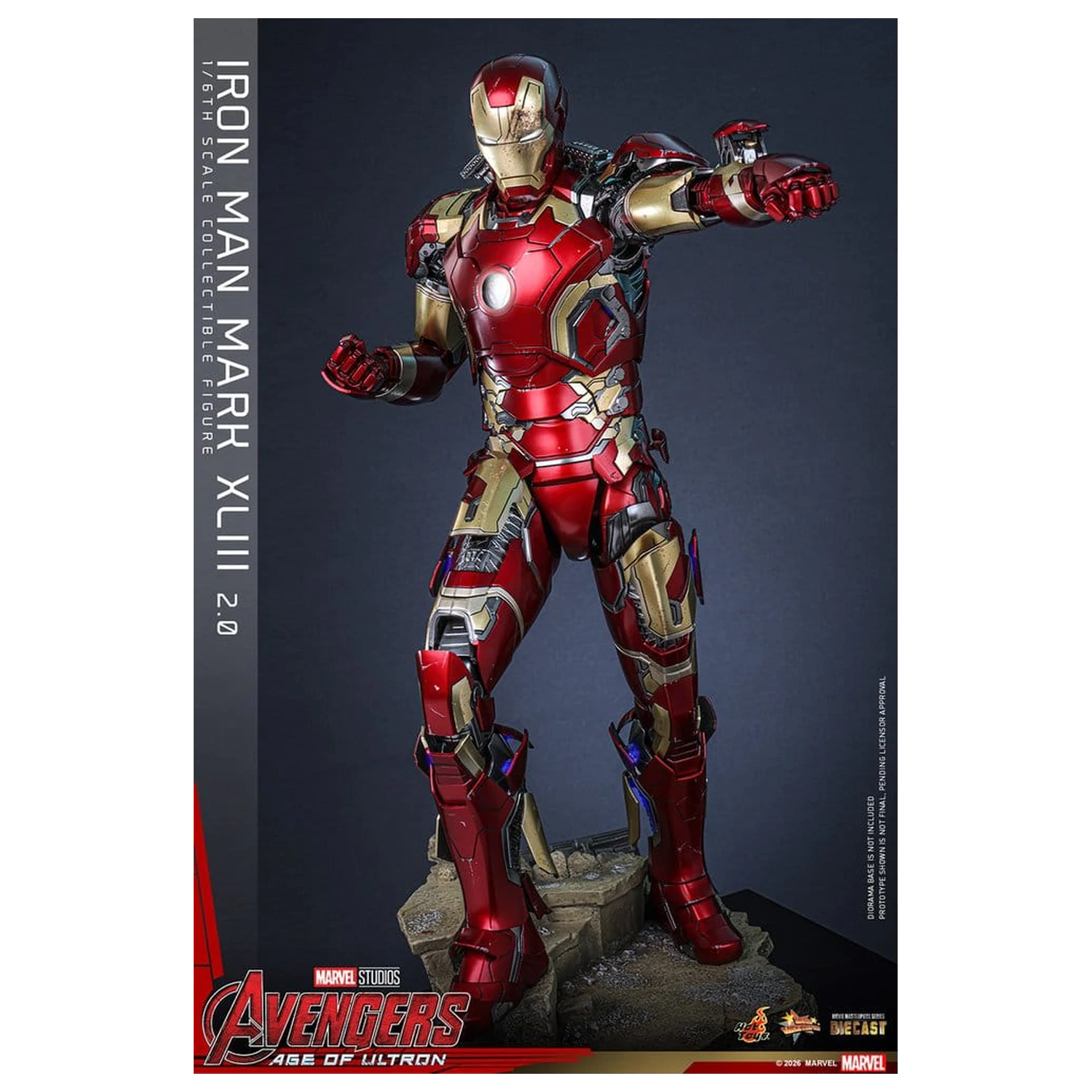 Avengers: Age of Ultron Movie Masterpiece Diecast akciófigura 1/6 Iron Man Mark XLIII (2.0) 32 cm termékfotó