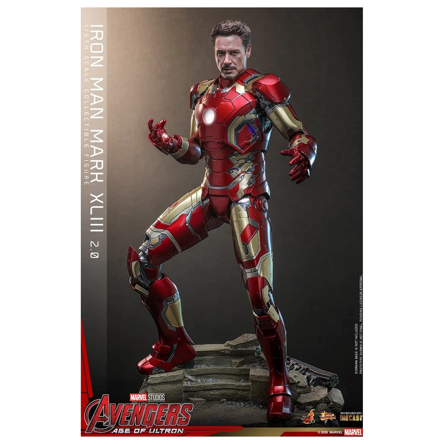 Avengers: Age of Ultron Movie Masterpiece Diecast akciófigura 1/6 Iron Man Mark XLIII (2.0) 32 cm termékfotó