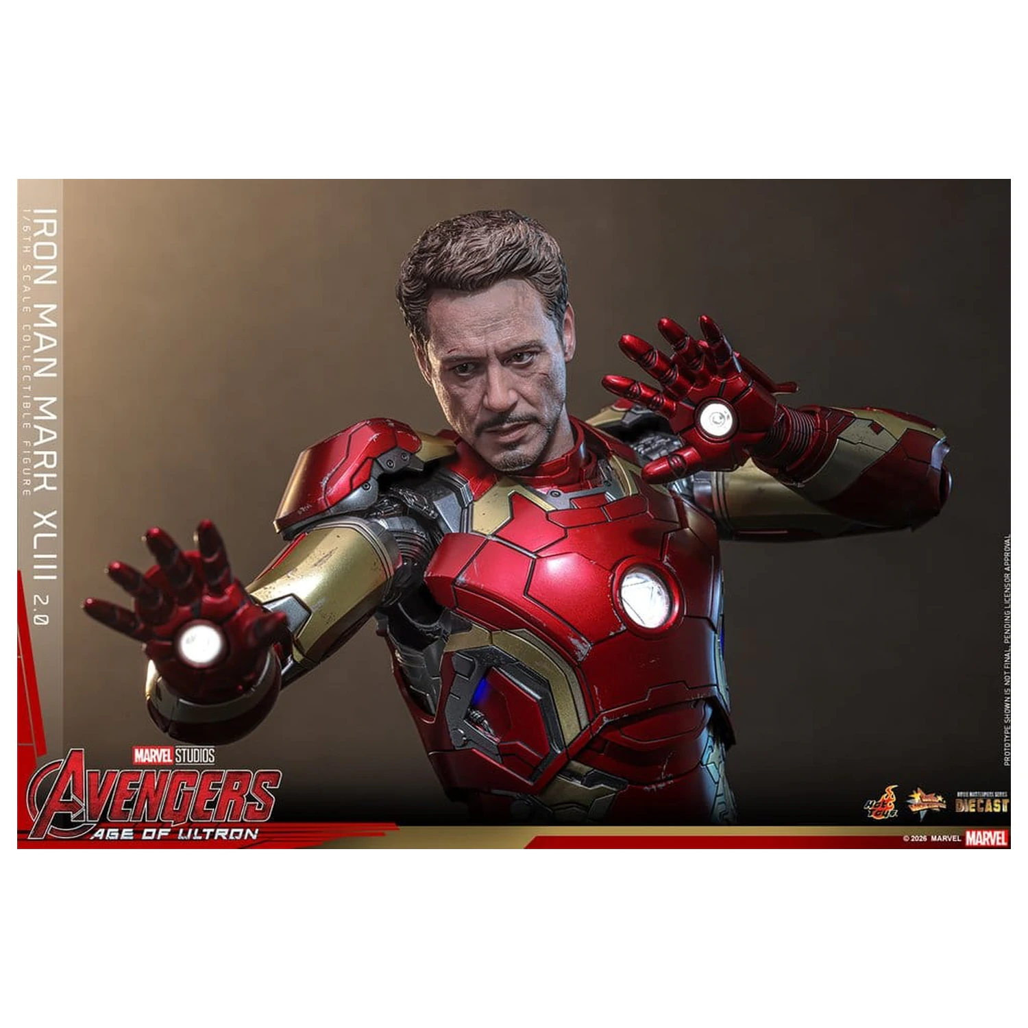 Avengers: Age of Ultron Movie Masterpiece Diecast akciófigura 1/6 Iron Man Mark XLIII (2.0) 32 cm termékfotó