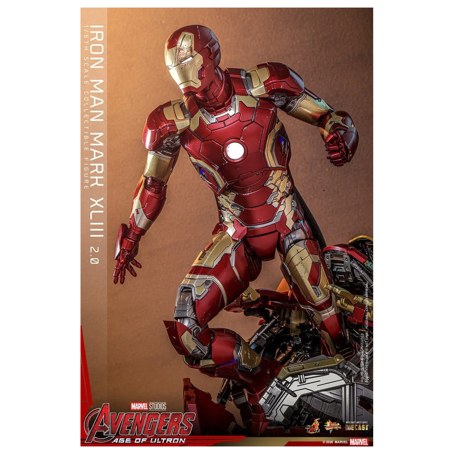 Avengers: Age of Ultron Movie Masterpiece Diecast akciófigura 1/6 Iron Man Mark XLIII (2.0) 32 cm termékfotó