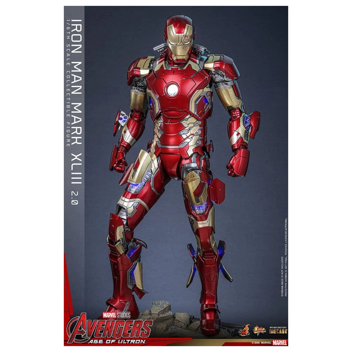 Avengers: Age of Ultron Movie Masterpiece Diecast akciófigura 1/6 Iron Man Mark XLIII (2.0) 32 cm termékfotó